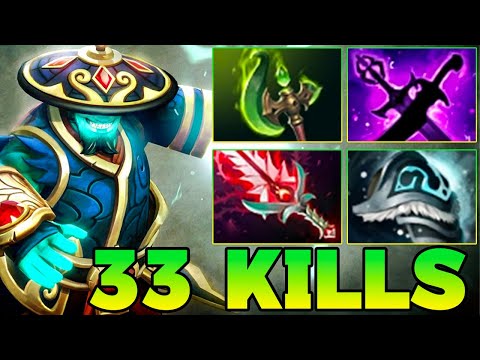33 Kills Storm Spirit Dota 2 !! Storm Spirit Pro Mid Lane Gameplay Guide Build 7.40