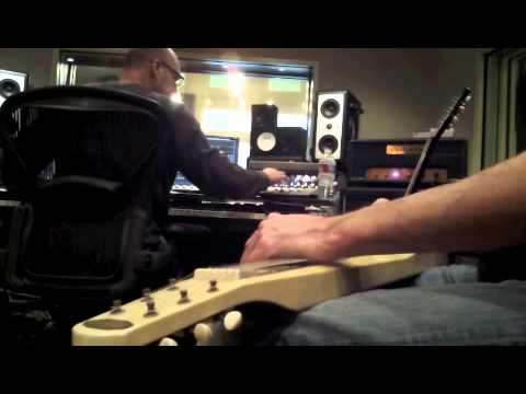 Johnny Hawthorn - tracking lapsteel in the studio
