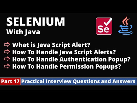 Part1 Selenium with Java Tutorial Practical Interview Questions and Answers Selenium WebDriver