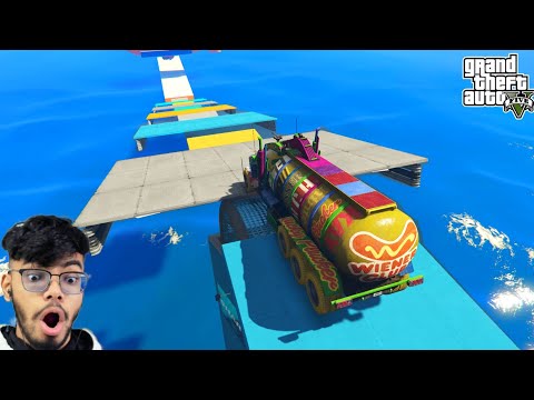 99.999% People Can't Complete This IMPOSSIBLE Mega Ramp Challenge GTA 5! @thecasetoopapa