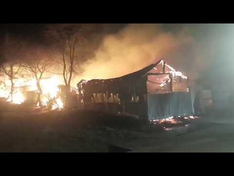 Incendiu Parincea - jud Bacau