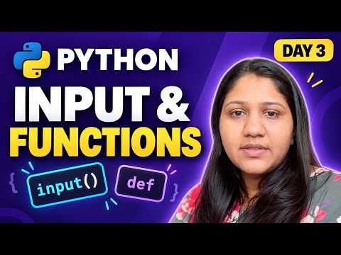 Video thumbnail: Python Input and Functions