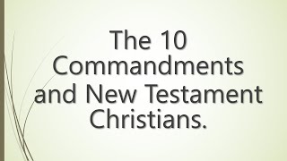 The 10 Commandments - Class 10 Part 2