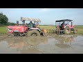 Mahindra Arjuna 555 Tractor Stuck Mahindra Was Mahindra Pulling Village Work