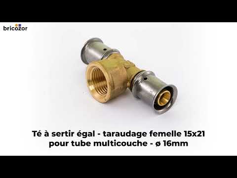 Té à sertir - pour tube multicouche - taraudage femelle MULTITUBO