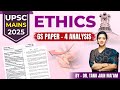 UPSC GS 4 Ethics Paper Analysis 2025 By Dr Tanu Jain Ma Am UPSC Mains Exam Tathastu ICS