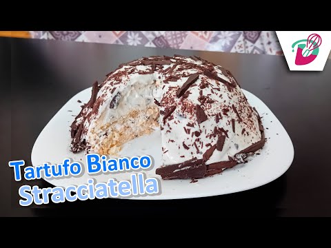 TARTUFO BIANCO | Biscotti e stracciatella | Perfetto per l'estate!