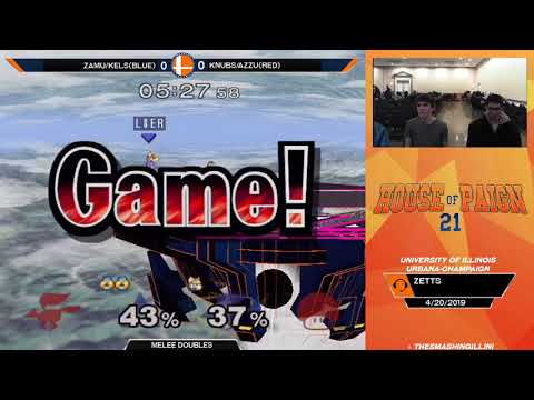 [HOP 21] Zamu + Kels (B) vs Knubs + Azzu (R) SSBM Doubles