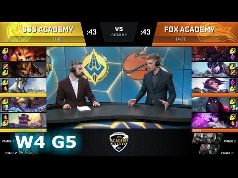 Golden Guardians Academy vs Echo Fox Academy | Week 4 NA Academy League Spring 2018 | GGSA vs FOXA