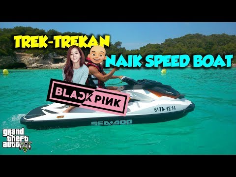 Upin dan Jisso trek trekan naik Speed Boat - GTA V Upin Ipin Episode Terbaru 167
