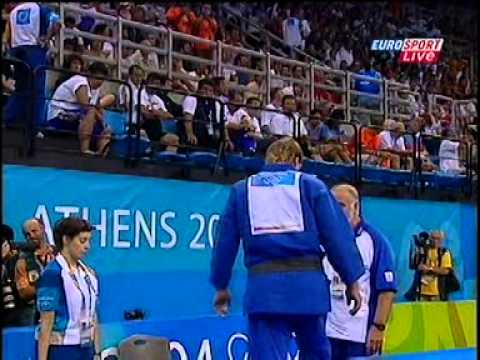 Judo Olympia Athen 2004 Dennis van Der Geest vs Andreas Tölzer