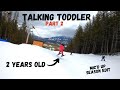 2 Year Old Skiing with Mic - Season Edit Part 2
