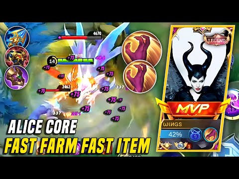 ALICE FAST FARM FAST BUILD WITH THIS JUNGLE SPELL UNSTOPPABLE | ALICE GAMEPLAY 2023 | MLBB