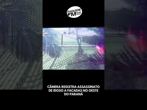 Câmera registra assassinato de idoso a facadas no Oeste do Paraná
