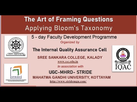 5- Day Faculty Development Programme, "The Art of Framing Questions: Applying Bloom's Taxonomy”