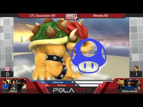 CFL Smackdown 94 WiiU Arcadian - Vinylic (Kirby) vs Godzillionnair (Bowser) - Winners R2