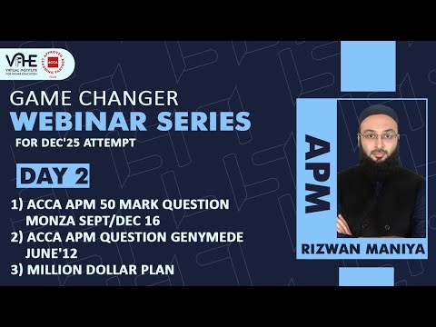 ACCA APM Day 2 | Past Paper Q Monza, Genymede & The Million Dollar Plan | Dec'25