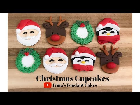 How to make Christmas Cupcakes | Irma's Fondant Cakes (3 mins)