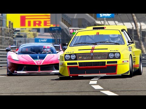 Ferrari FXX K vs Lancia Delta Integrale HillClimb - Monaco