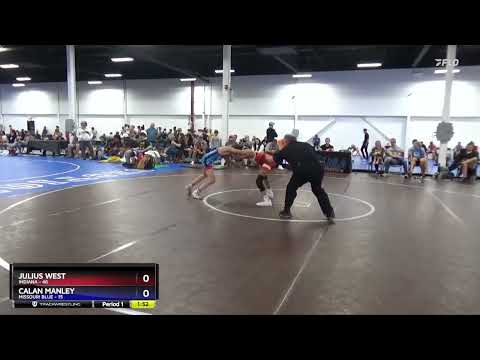 97 Lbs Round 1 (8 Team) - Julius West, Indiana Vs Calan Manley, Missouri Blue 1123