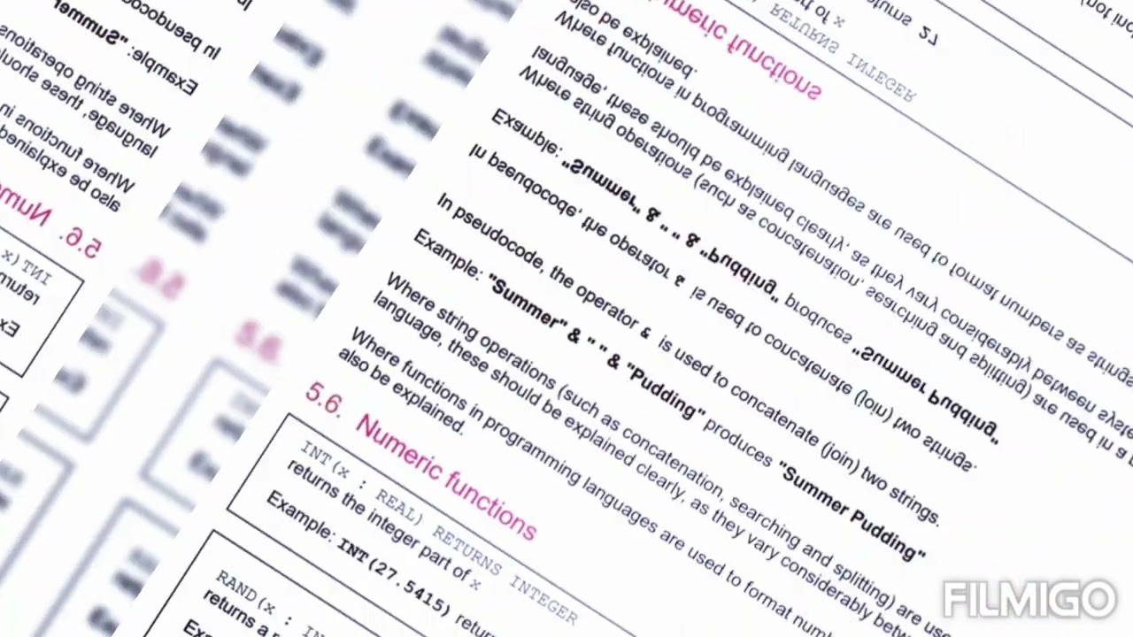 the AS & A level CS (9618) computer notes