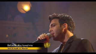 Darin performs &quot;Because you loved me&quot; at the Polar Music Prize 2022