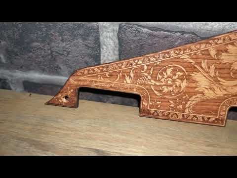Handcrafted Cherrywood Pickguard for Gibson Les Paul Studio/Historic '59 – Laser-Engraved Custom Design image 8