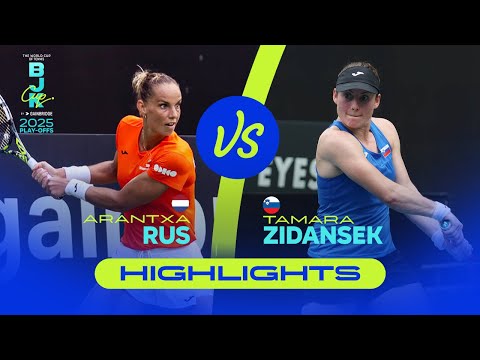 Arantxa Rus (NED) vs Tamara Zidansek (SVN) | 2025 Billie Jean King Cup Play-offs | Match Highlights