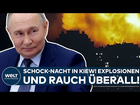 PUTINS KRIEG: Schock-Nacht in Kiew! Explosionen und Rauch überall - massiver Angriff der Russen!