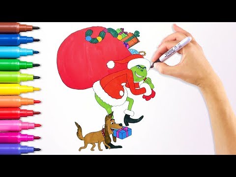 Illumination The Grinch Coloring Pages Coloring books for Kids  Rainbow TV