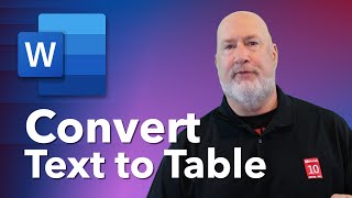 MS Word: Convert Text to Table with Ease