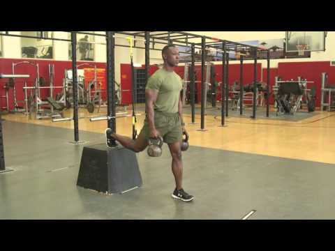 U.S. Marine Corps Fitness - Kettlebell Bulgarian Split Squat