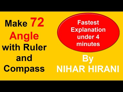 Make Angle 72 With Compass and Ruler [Easiest and Fastest Explanation]