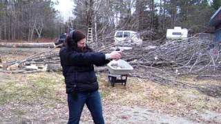 preview picture of video 'Sarah shoots a .45cal. Smith&Wesson model 645'