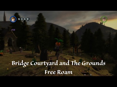 LEGO Harry Potter Years 5-7 Playthrough Part 31 - Bridge Courtyard and The Grounds - Free Roam