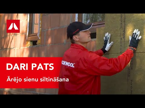 Ārējo sienu siltināšana izmantojot sistēmu ECOROCK FF