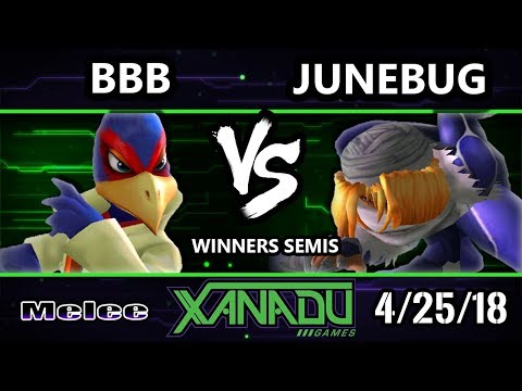 S@X 247 SSBM - bbb (Falco) Vs. Junebug (Sheik) - Smash Melee Winners Semis