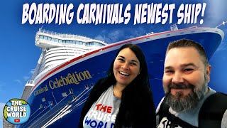 BOARDING CARNIVALS NEWEST (AND BIGGEST) CRUISE SHIP | CARNIVAL CELEBRATION EMBARKATION DAY
