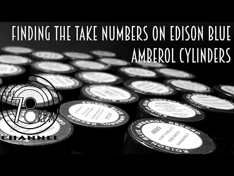 How do you determine the take number on an Edison Blue Amberol Cylinder?