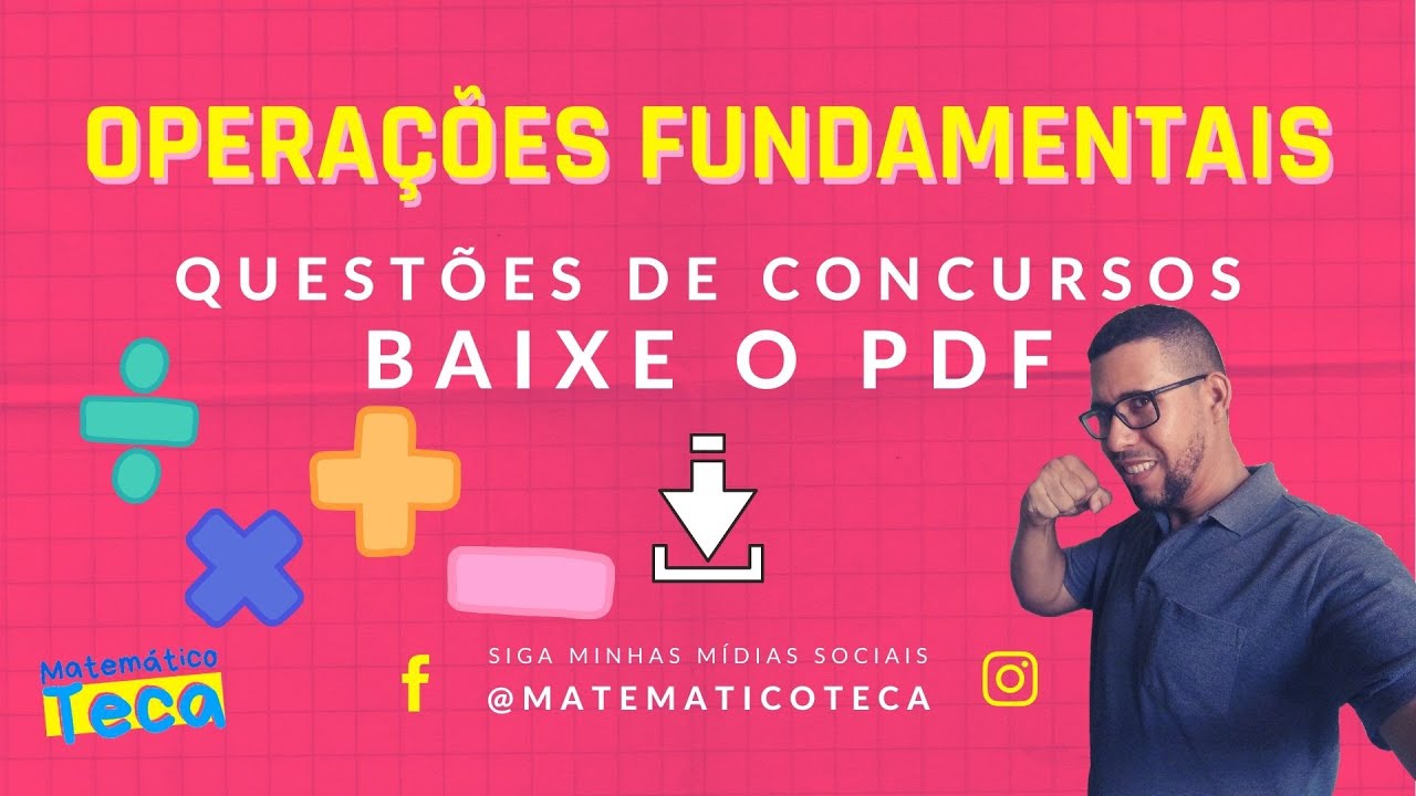 Watch 6 QUESTÕES com Operações Fundamentais PARA CONCURSOS + PDF (Material de apoio) Now 6 QUESTÕES com Operações Fundamentais PARA CONCURSOS + PDF (Material de apoio)