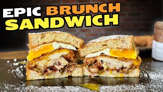 The EPIC Brunch Sandwich with the BEST Fried Chicken - BRUNCH IN ONE BITE!