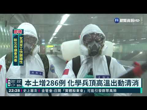 本土增286例 化學兵頂高溫出動清消