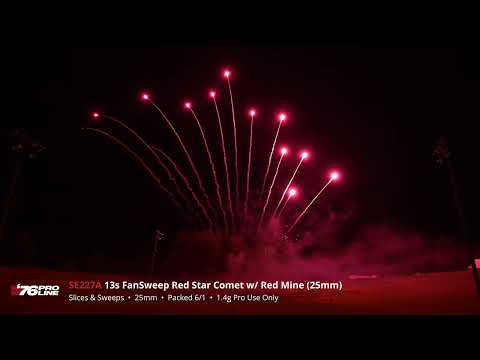 SE227A 13s FanSweep Red Star Comet w/ Red Mine (25mm) - '76 Pro Line 2024 Production