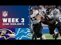 Ravens vs. Lions Week 3 Highlights | NFL 2021