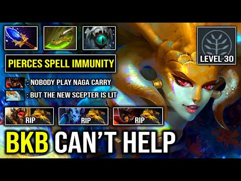 FORGOTTEN CARRY IS BACK Level 30 Naga Siren Imba Aghanim Pierces Spell Immunity BKB Can't Help DotA