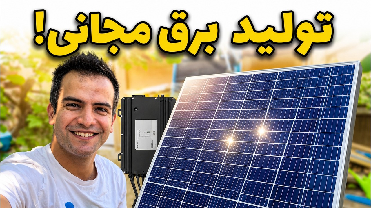نصب پنل خورشیدی و تولید برق امامی! 😂