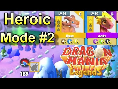 Autumn Dragon Heroic Mode Map Fights #2 + LANTERN DRAGON UPGRADING! - Dragon Mania Legends