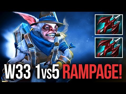 w33 Meepo God Rampage Dota 2