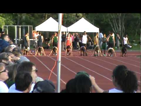 R15 MHS Girls spring track 2012 100 m dash Hockomock Championshi