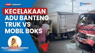 Kecelakaan Adu Banteng, Truk Vs Mobil Boks di Jalan Raya Ponorogo-Madiun, Sopir Terjepit Setir